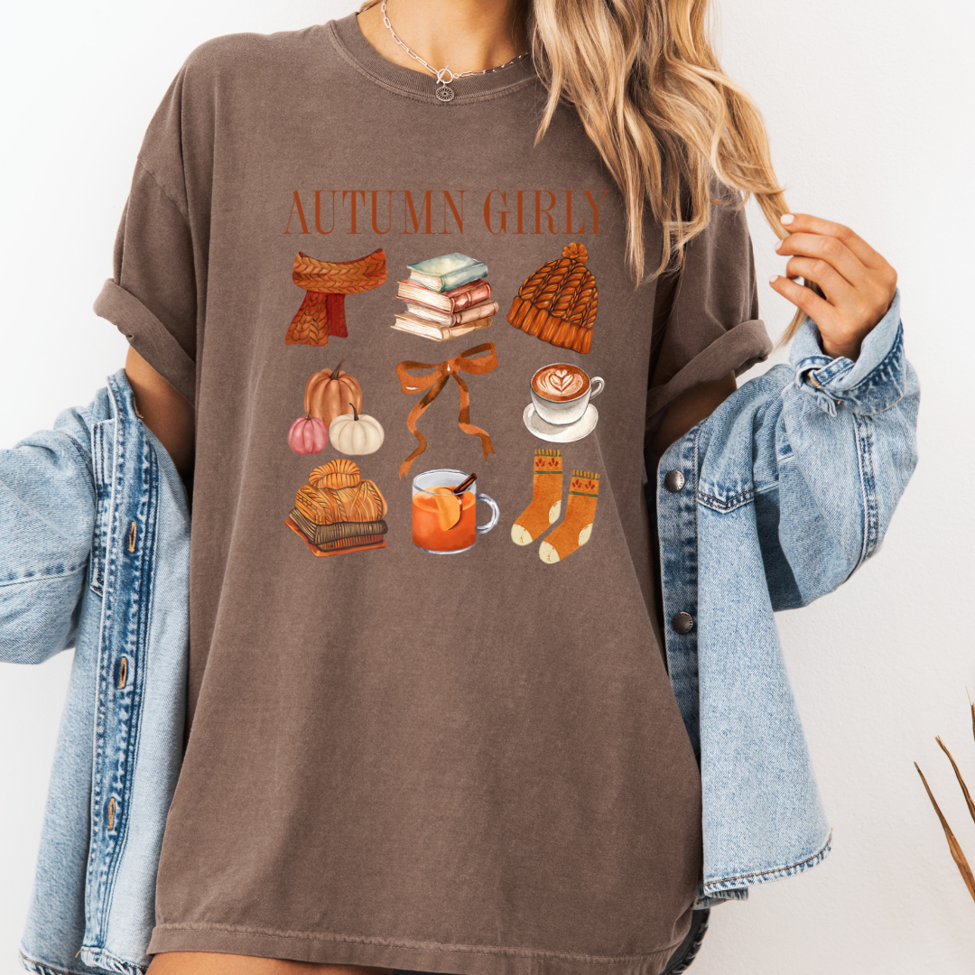 Autumn Girly Comfort Colors T-Shirt