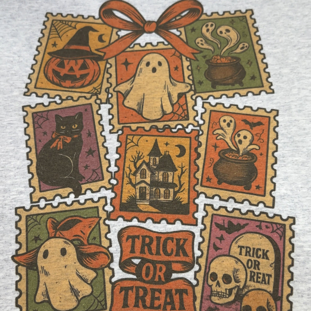 Vintage Halloween Sweatshirt, Halloween Ghost and Cats Sweatshirt, Spooky Season