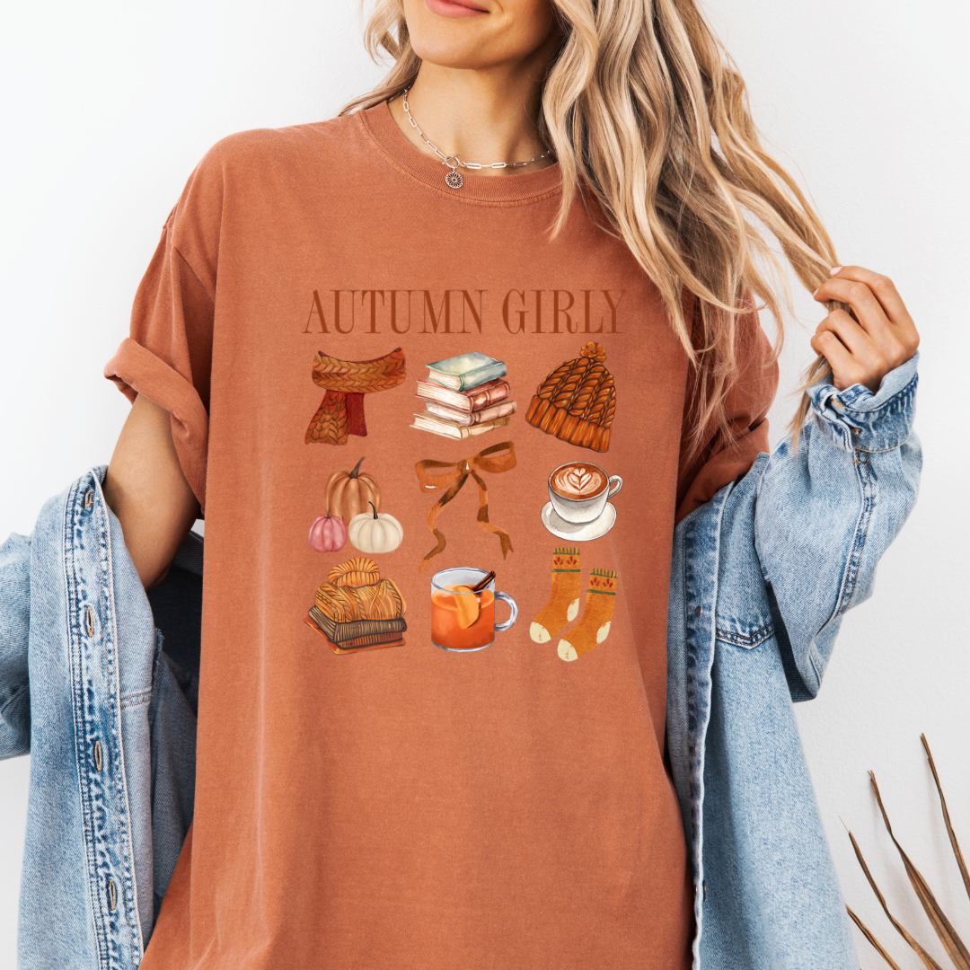 Autumn Girly Comfort Colors T-Shirt