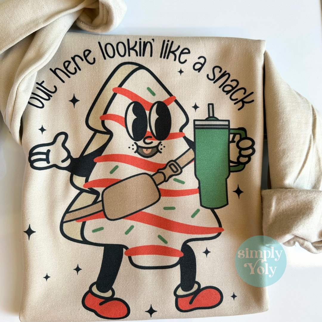 Out here Lookin' Like a Snack Christmas Sweatshirt
