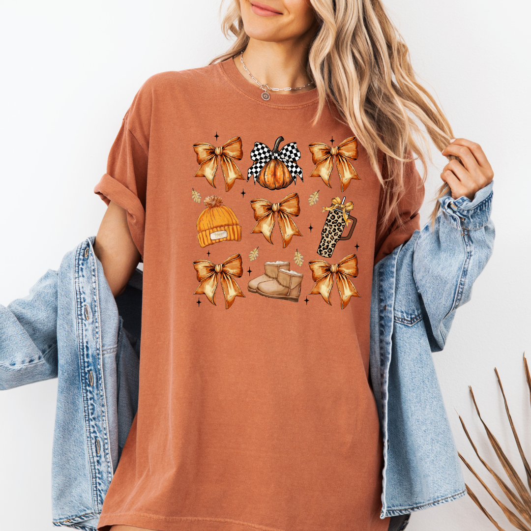 Coquette Fall Collage Comfort Colors T-shirt