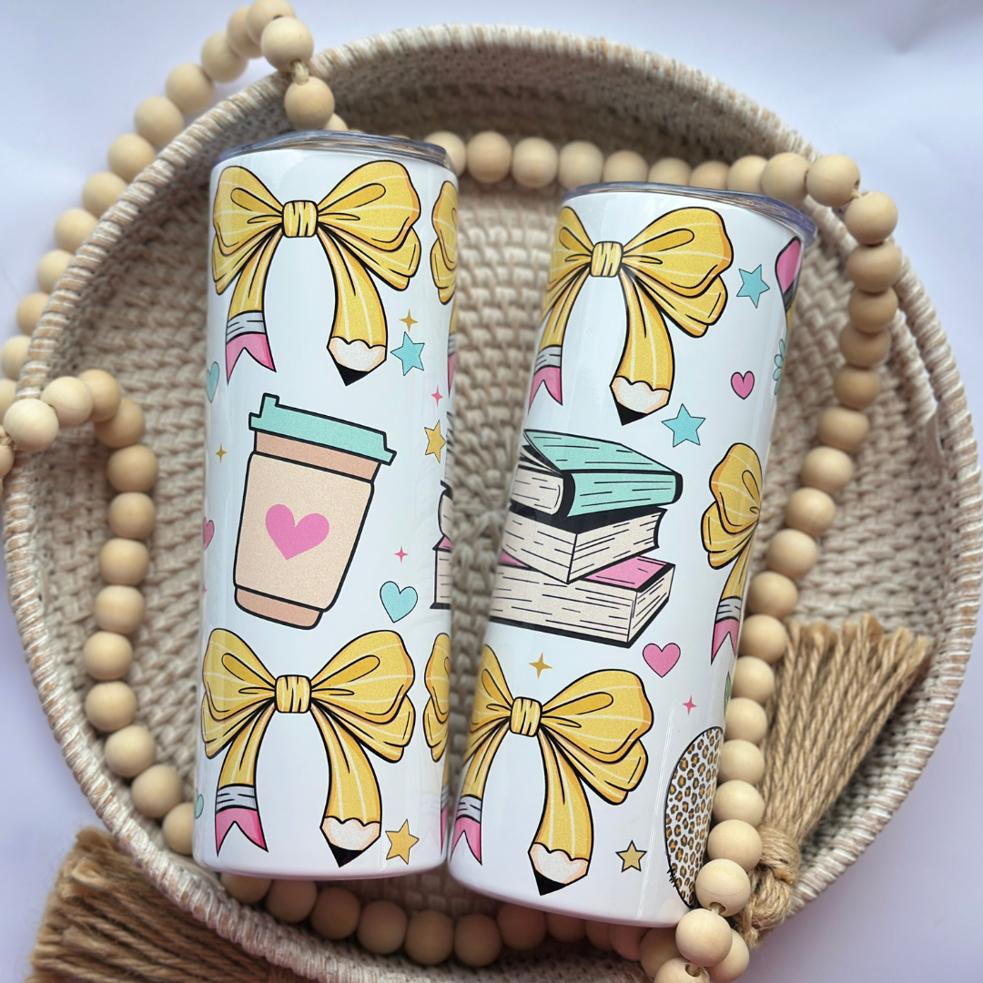 Coquette Teacher Tumbler- Cute Teacher Tumbler- Tumbler For Teachers