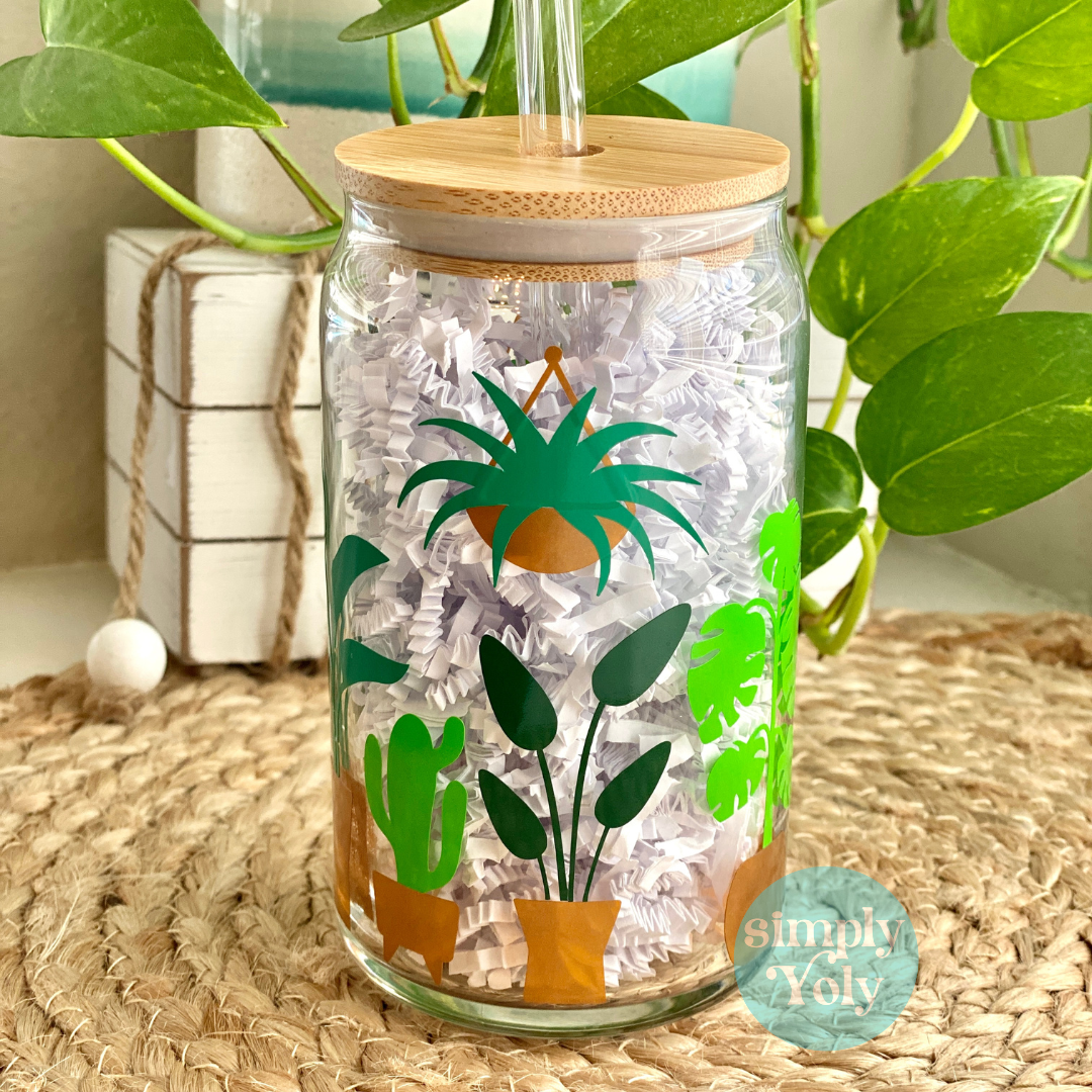 Plants glass can
