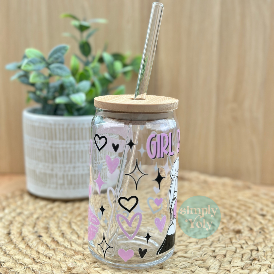 Girl Boss Glass Can