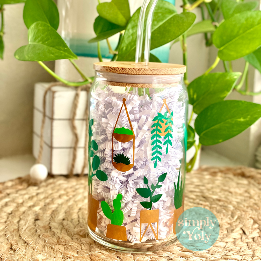Plants glass can