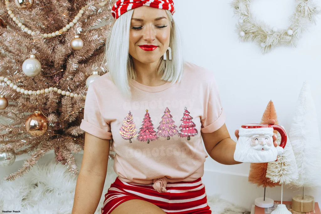 Pink Christmas Trees T-Shirt
