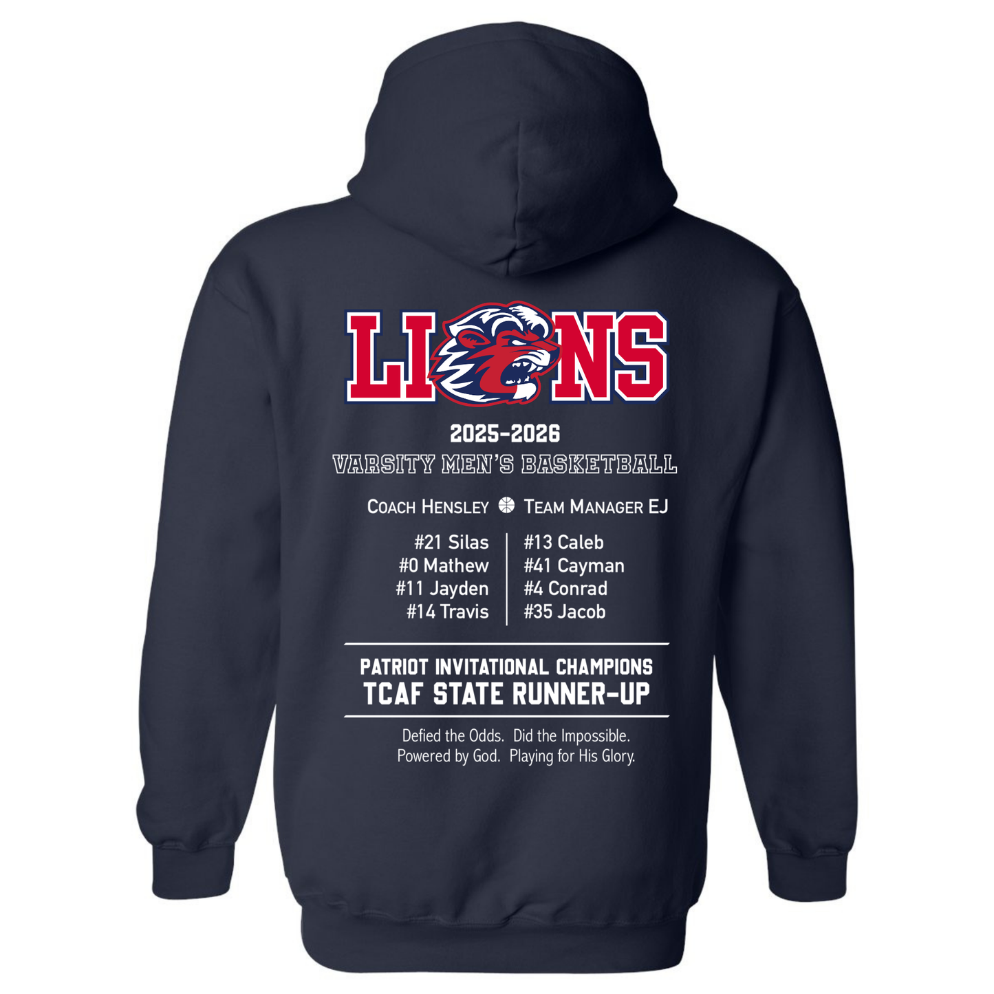 Lakeland Christian Varsity Basketball Celebration Hoodie