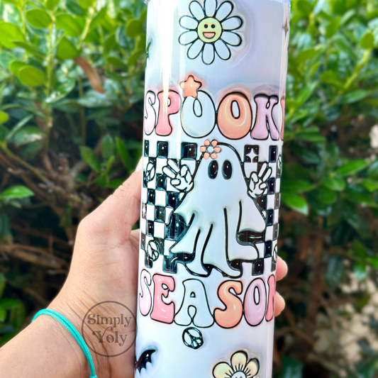 3D Puff Retro Spooky Season Tumbler