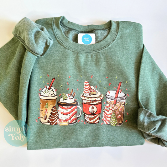 Christmas Coffee Cups Sweatshirt