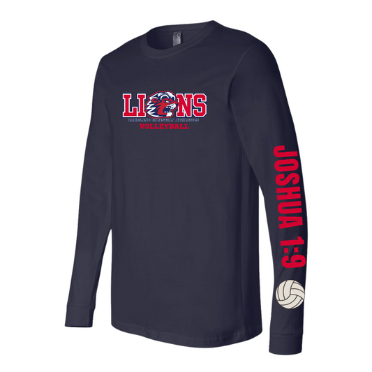Lions Volleyball Fan Long Sleeve Shirt (No Bow Design)