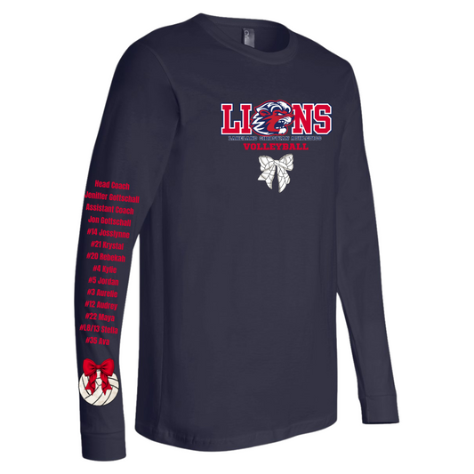 Lions Volleyball Ultimate Fan Celebration Long Sleeve ( Bow Design)