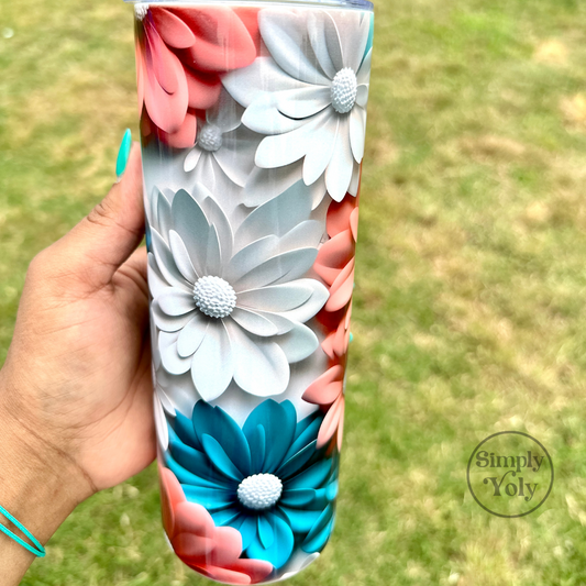 3D Flower Tumbler