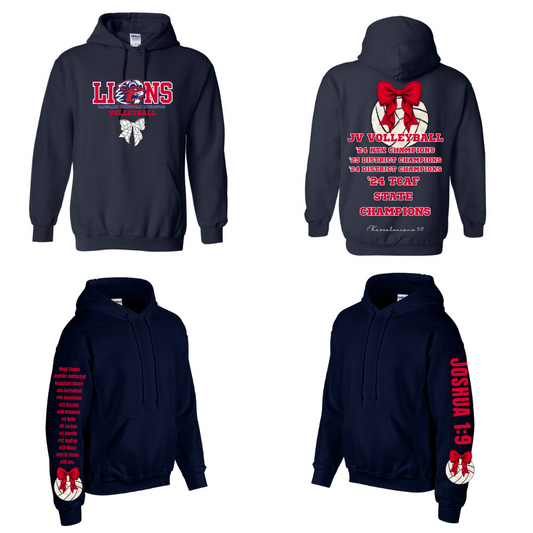 Lions Volleyball Ultimate Fan Celebration Hoodie (Bow Design)