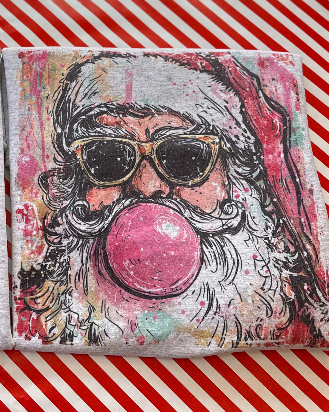 Preppy Santa Clause Christmas Sweatshirt