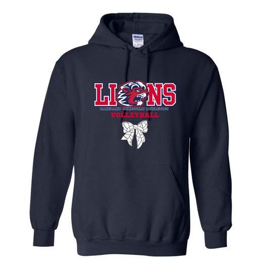Lions Volleyball Fan Hoodie (Bow Design)