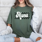 Retro Checkered Mama T-shirt