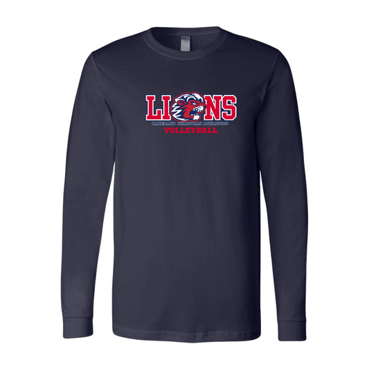 Lions Volleyball Fan Long Sleeve Shirt (No Bow Design)