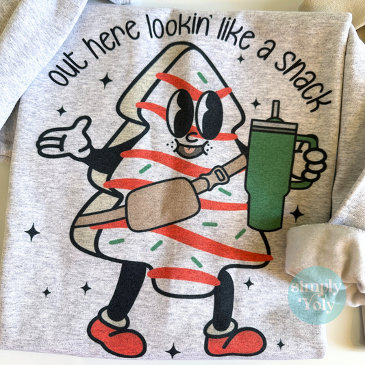 Out here Lookin' Like a Snack Christmas Sweatshirt