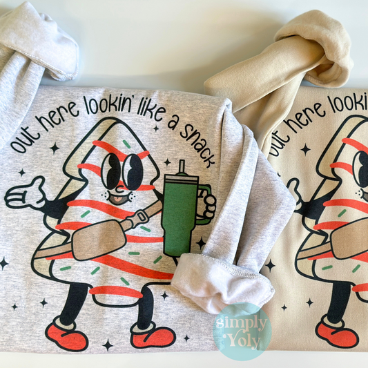 Out here Lookin' Like a Snack Christmas Sweatshirt