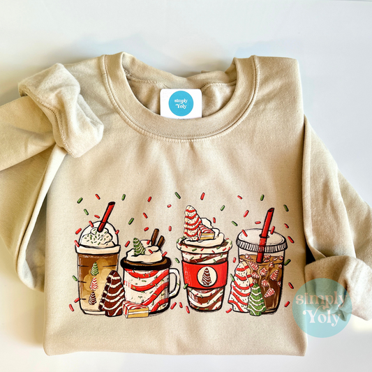 Christmas Coffee Cups Sweatshirt