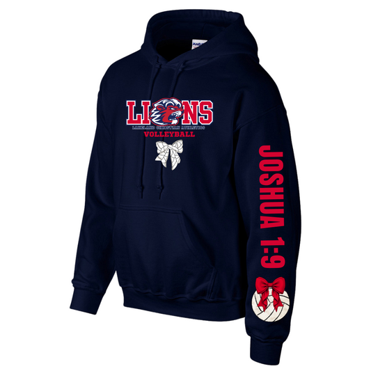 Lions Volleyball Fan Hoodie (Bow Design)