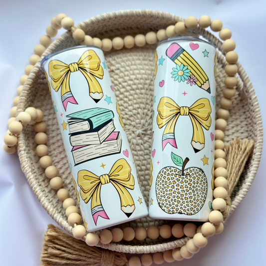 Coquette Teacher Tumbler- Cute Teacher Tumbler- Tumbler For Teachers