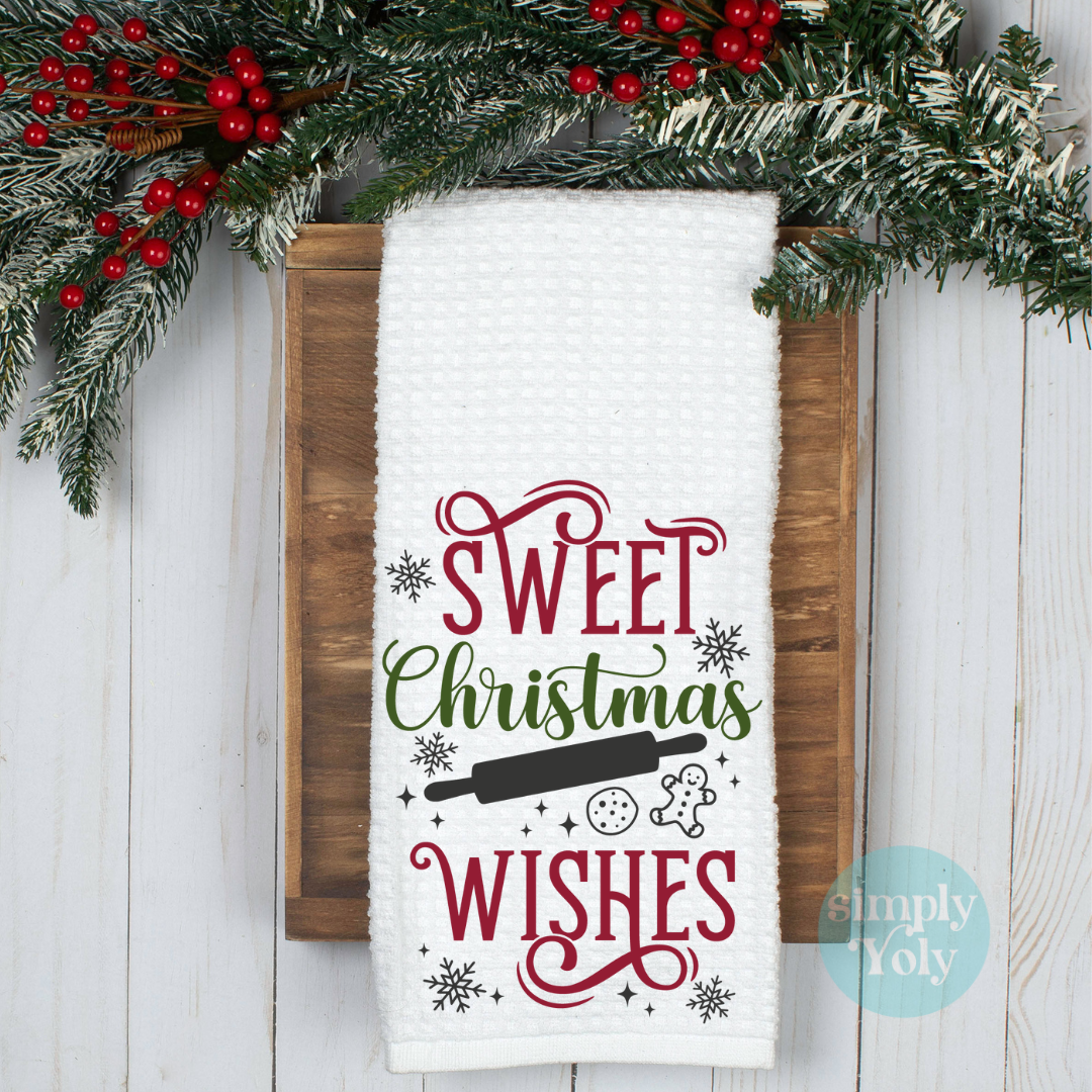 Sweet Christmas Wishes Kitchen Towel