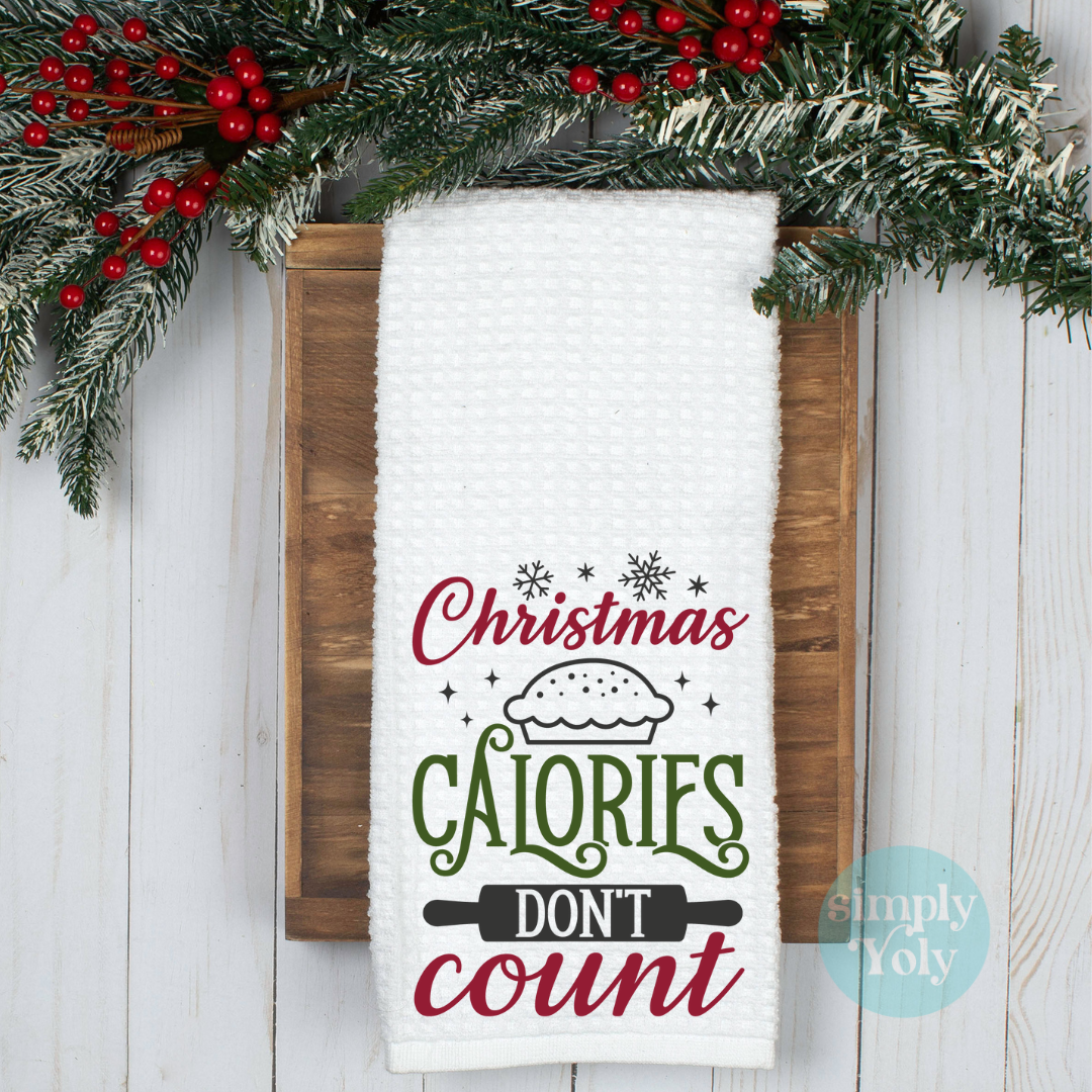 Christmas Calories Don't Count Kitchen Towel