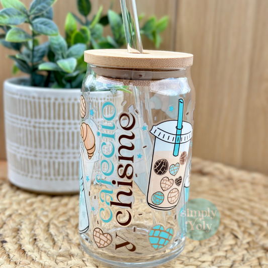 Cafecito y Chisme Glass Can