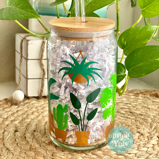 Plants  glass can