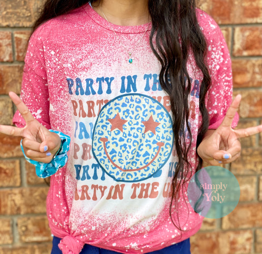 Party in the USA Bleached T-Shirt