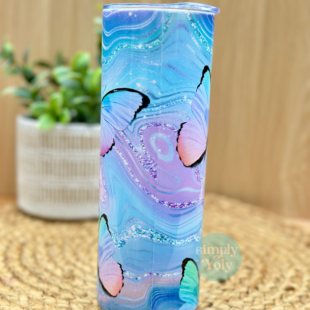 Colorful Butterfly Tumbler