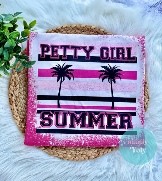 Petty Girl Summer Pink  T-Shirt