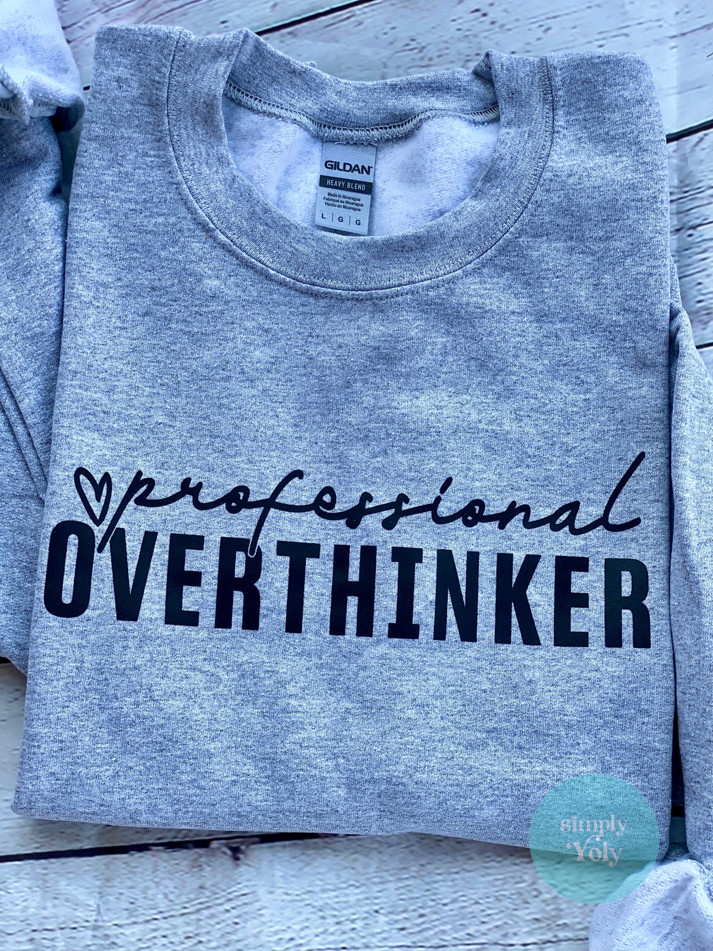 Professional Overthinker Gray Sweatshirt