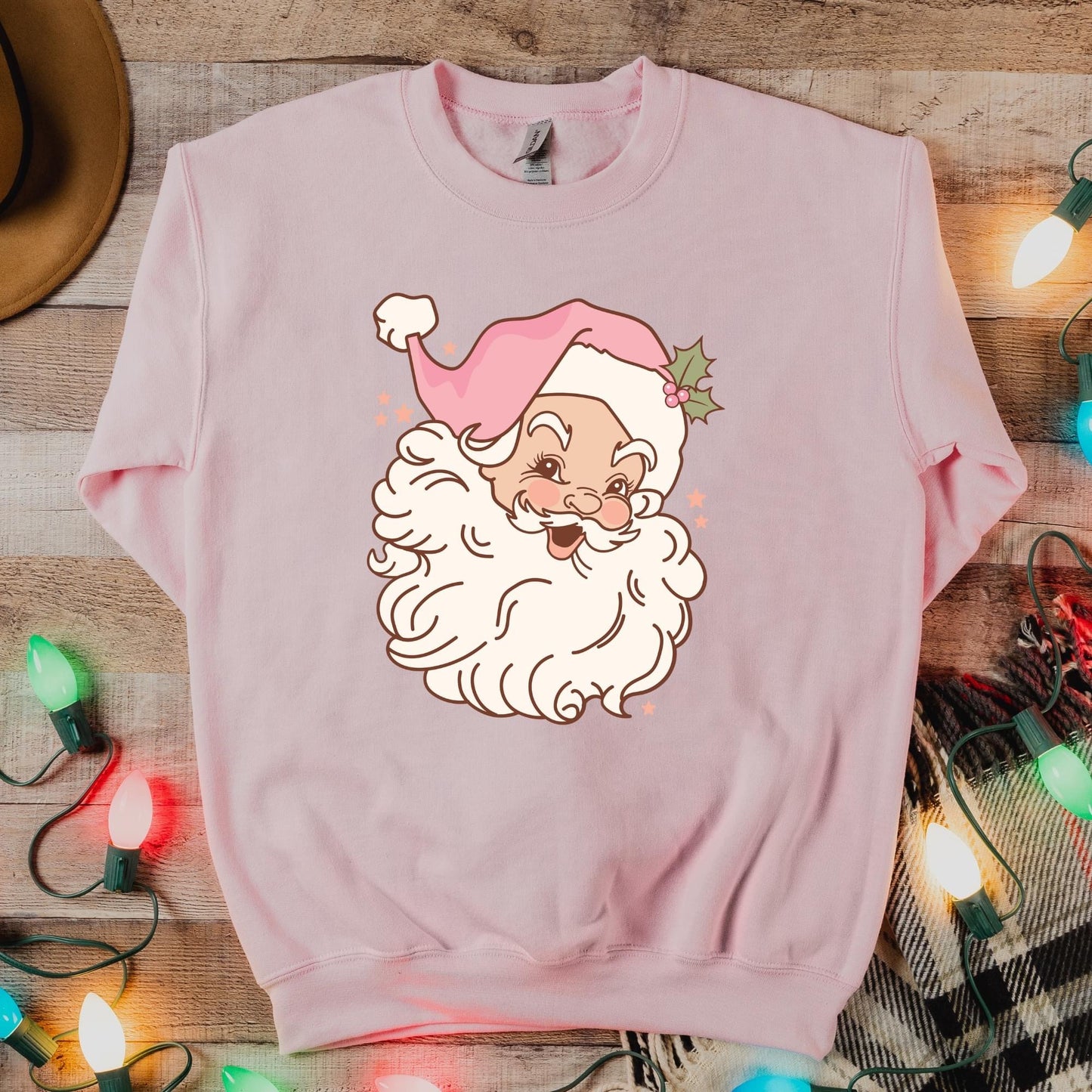 Pink Santa Christmas Sweatshirt