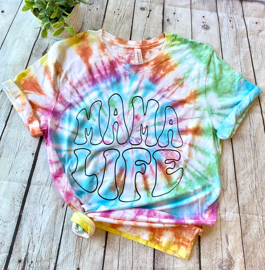 Mama Life Tie Dye T-Shirt