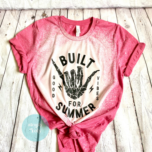 Built For Summer T-Shirt Bleached Pink T-Shirt